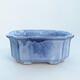 Bonsaischale aus Keramik 12 x 9 x 5 cm, Farbe blau - 1/3