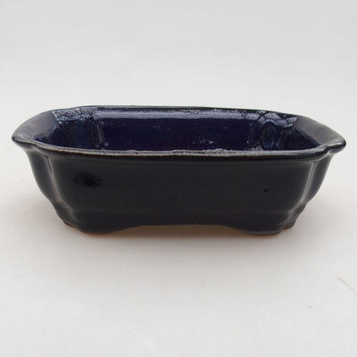 Keramik Bonsai Schüssel 15 x 12 x 4 cm, Farbe blau - 1