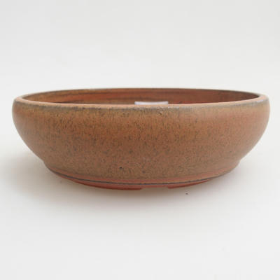 Keramik Bonsai Schüssel 12 x 12 x 3 cm, rote Farbe - 1
