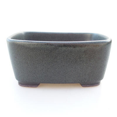 Bonsaischale aus Keramik 12,5 x 10 x 5,5 cm, graue Farbe - 1