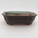 Keramik Bonsai Schüssel 15 x 12 x 4 cm, Farbe grün - 1/4