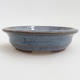 Keramik Bonsaischale 11,5 x 11,5 x 3 cm, Farbe blau - 1/3