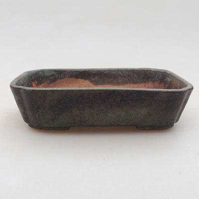 Keramische Bonsai-Schale 12 x 9 x 2,5 cm, graue Farbe - 1