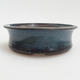 Keramik Bonsai Schüssel 13 x 13 x 4 cm, Farbe blau - 1/3