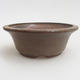Keramik Bonsai Schüssel 11 x 11 x 4 cm, braune Farbe - 1/3