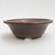 Keramik Bonsai Schüssel 12 x 12 x 4 cm, braune Farbe - 1/3