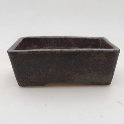 Keramische Bonsai-Schale 9 x 7 x 4 cm, graue Farbe - 1