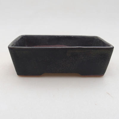 Bonsai-Keramikschale 12 x 9 x 3,5 cm, Metallfarbe - 1