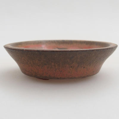 Keramik Bonsai Schüssel 6 x 6 x 1,5 cm, rote Farbe - 1