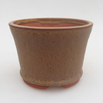 Keramik Bonsaischale 11,5 x 11,5 x 8 cm, Farbe braun - 1