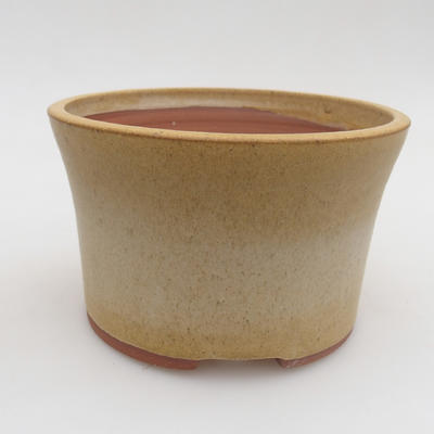 Keramik Bonsai Schüssel 13 x 13 x 8 cm, gelbe Farbe - 1