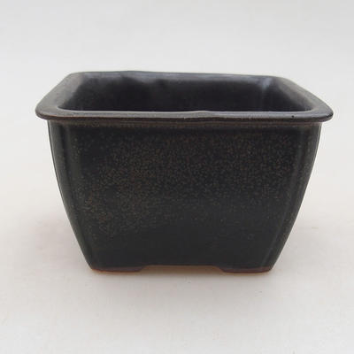 Keramische Bonsai-Schale 8 x 8 x 5 cm, graue Farbe - 1