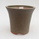 Keramik Bonsai Schüssel 13 x 13 x 12 cm, Farbe grau - 1/3