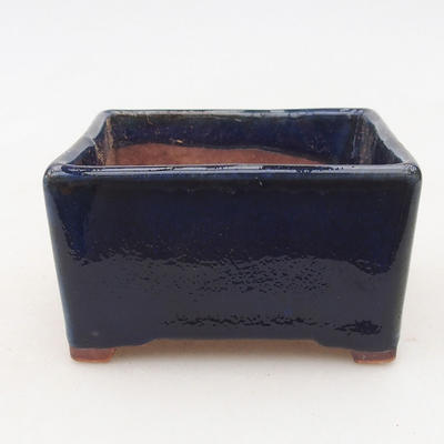 Bonsai-Keramikschale 8,5 x 8,5 x 4,5 cm, Farbe blau - 2. Qualität - 1