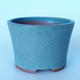 Keramik Bonsai Schüssel 11,5 x 11,5 x 8 cm Farbe blau - 1/3