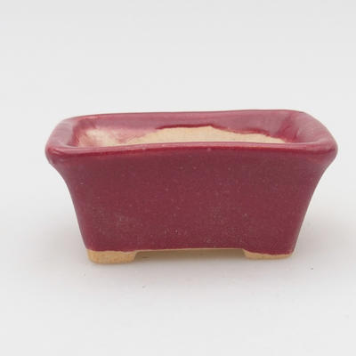Mini Bonsai Schüssel 6 x 4,5 x 2,5 cm, Farbe burgund - 1