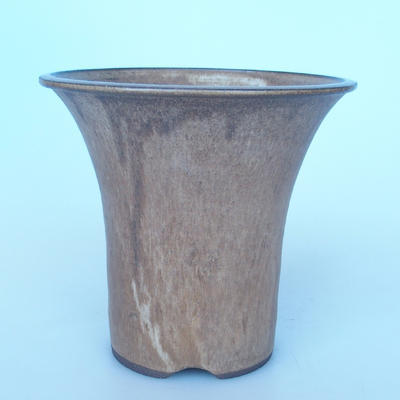 Keramik Bonsai Schüssel 20,5 x 20,5 x 19 cm braun-beige Farbe - 1