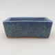 Keramik Bonsai Schüssel 9,5 x 7 x 3,5 cm, Farbe blau - 2. Qualität - 1/4