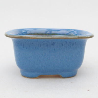 Keramik-Bonsaischale 7,5 x 6,5 x 3,5 cm, Farbe Blau - 1