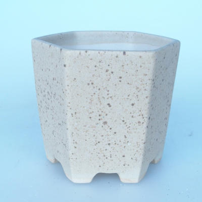 Keramik Bonsai Schüssel 9 x 10 x 9 cm Farbe beige - 1