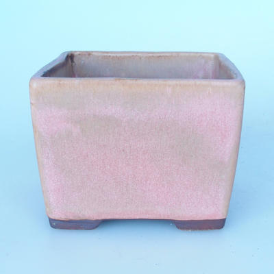 Keramik Bonsai Schüssel 11,5 x 11,5 x 8,5 cm Farbe pink - 1