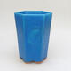 Bonsaischale aus Keramik 12,5 x 11 x 17 cm, Farbe blau - 1/3