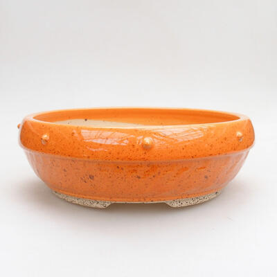 Bonsaischale aus Keramik 21 x 21 x 7,5 cm, Farbe orange - 1