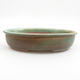 Keramik Bonsai Schüssel 22 x 17 x 5 cm, braun-grüne Farbe - 1/4