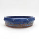 Bonsaischale aus Keramik 19 x 19 x 5,5 cm, Farbe blau - 1/3