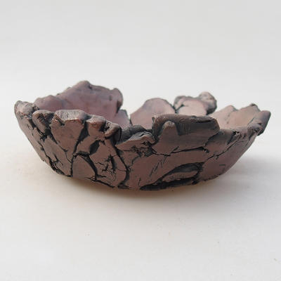 Keramik Bonsai Schüssel 12 x 12 x 4 cm, graue Farbe - 2. Qualität - 1