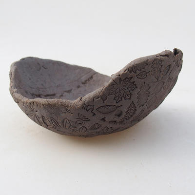 Keramik Bonsai Schüssel 12 x 10 x 6 cm, graue Farbe - 2. Qualität - 1