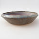 Keramik Bonsai Schüssel 15 x 15 x 4 cm, Farbe braun - 2. Qualität - 1/3