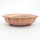 Keramik Bonsaischale 18,5 x 18,5 x 5 cm, Farbe pink - 1/4