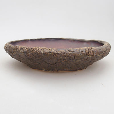 Keramik Bonsai Schüssel 19 x 19 x 4 cm, graue Farbe - 2. Qualität - 1