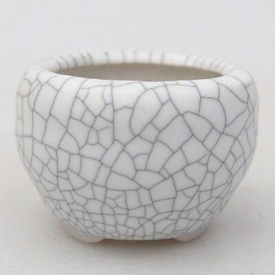 Keramik-Bonsaischale 3,5 x 3,5 x 2,5 cm, Raku-Farbe - 1