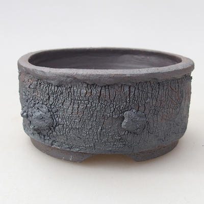 Keramik Bonsai Schüssel 8 x 8 x 4 cm, Farbe rissig - 1