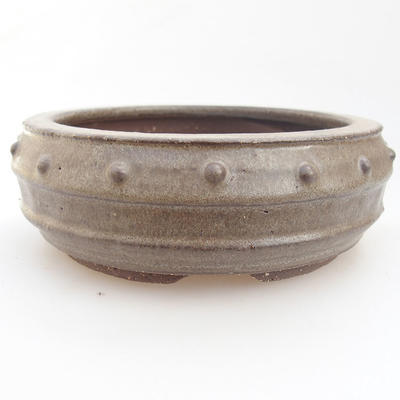 Keramische Bonsai-Schale - 14,5 x 14,5 x 5,5 cm, graue Farbe - 1