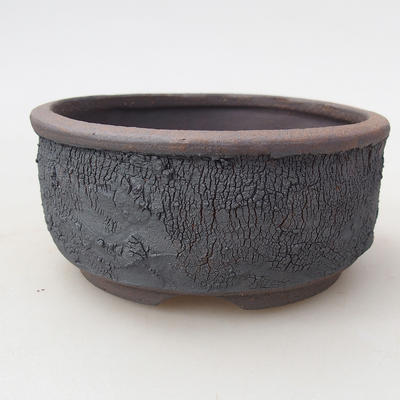 Keramik Bonsai Schüssel 10 x 10 x 4,5 cm, Farbe rissig - 1
