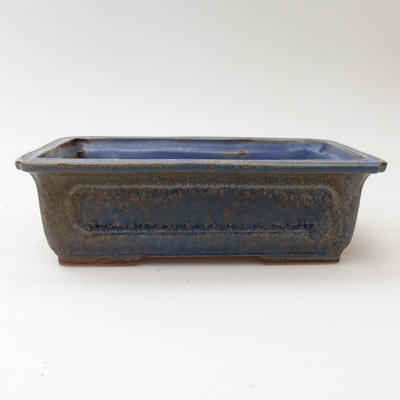 Keramik Bonsai Schüssel 17 x 12 x 5,5 cm, braun-blaue Farbe - 1