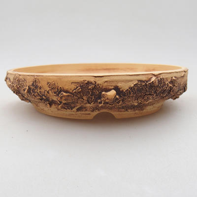Keramik Bonsai Schüssel 15 x 15 x 3 cm, Farbe rissig - 1