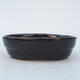 Keramik-Bonsaischale 13,5 x 10,5 x 4 cm, Farbe schwarz - 1/3