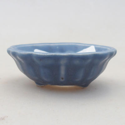 Mini Bonsai Schüssel 5,5 x 5,5 x 2 cm, Farbe blau - 1