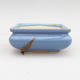 Keramik Bonsaischale 2. Wahl - 12 x 12 x 5 cm, Farbe blau - 1/4