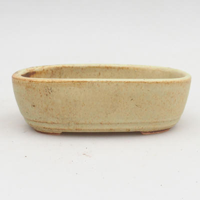 Keramik Bonsai Schüssel 2. Wahl - 13 x 8 x 4 cm, braun-gelbe Farbe - 1