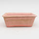 Keramik Bonsai Schüssel 2. Wahl - 12 x 8 x 4 cm, rosa Farbe - 1/4