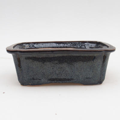 Bonsaischale aus Keramik 2. Wahl - 17,5 x 13 x 6 cm, Farbe braun-blau - 1