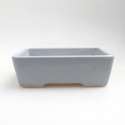 Bonsaischale aus Keramik 12 x 8,5 x 4 cm, graue Farbe - 1