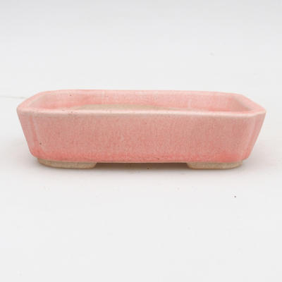 Keramik Bonsaischale 2. Wahl - 12 x 9 x 3 cm, Farbe pink - 1