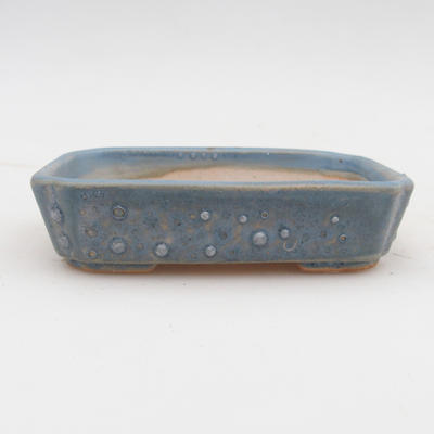 Keramik Bonsaischale 2. Wahl - 12 x 9 x 3 cm, Farbe blau - 1