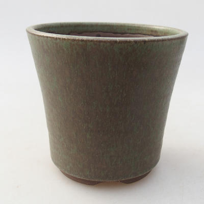 Keramische Bonsai-Schale 9 x 9 x 8,5 cm, Farbe grün - 1